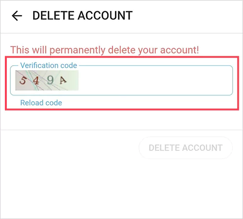 Enter the Captcha code in the given boxx