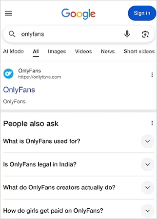Open any web browser and visit the official website of OnlyFans
