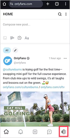 Tap on your profile icons