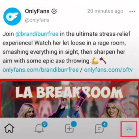 Tap on your profile picture icon