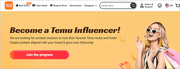 Temu Influencer Program