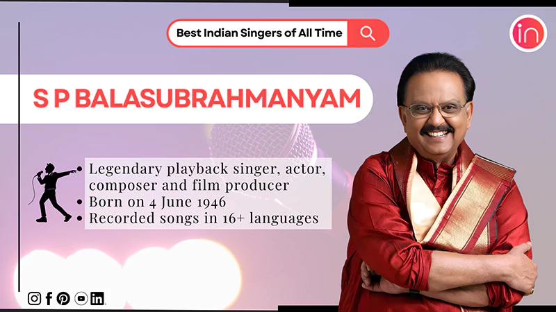 Best Indian Singers of All Time S P Balasubrahmanyam