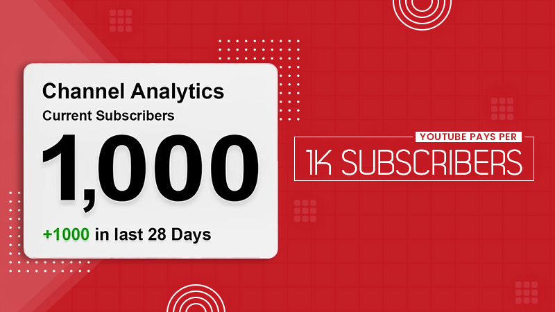 youtube pays per 1k subscribers