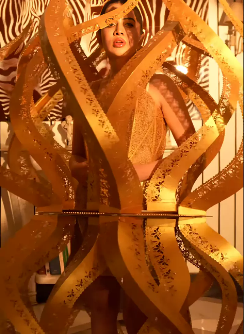 Urfi Javed Strength of Flame Dress